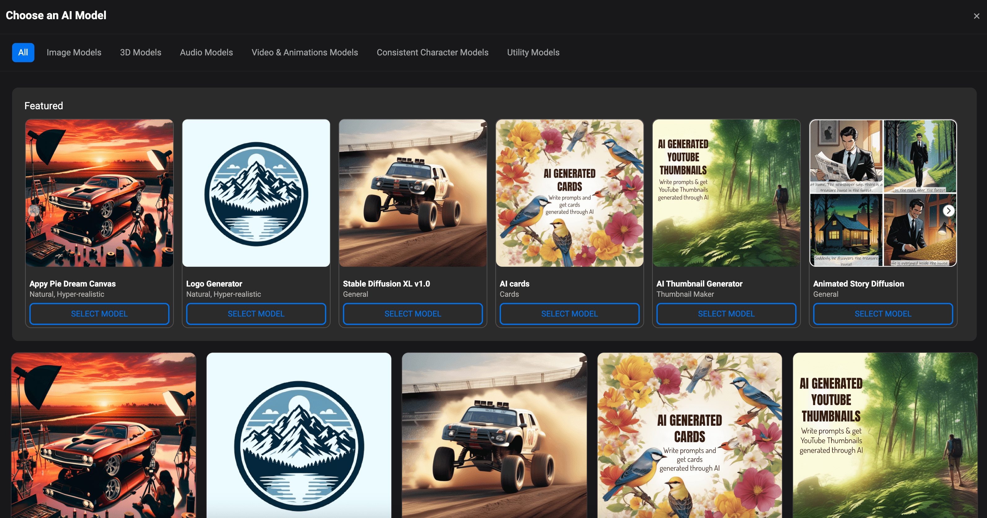 screenshot of Appy Pie Design